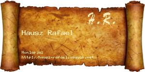 Hausz Rafael névjegykártya